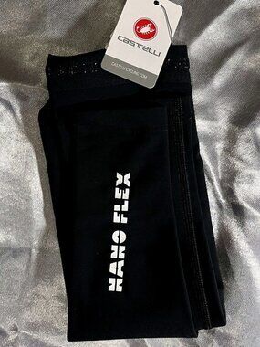 Castelli Nano Flex 3G Arm Warmers Size S NWT Black Water Repellent Cycling